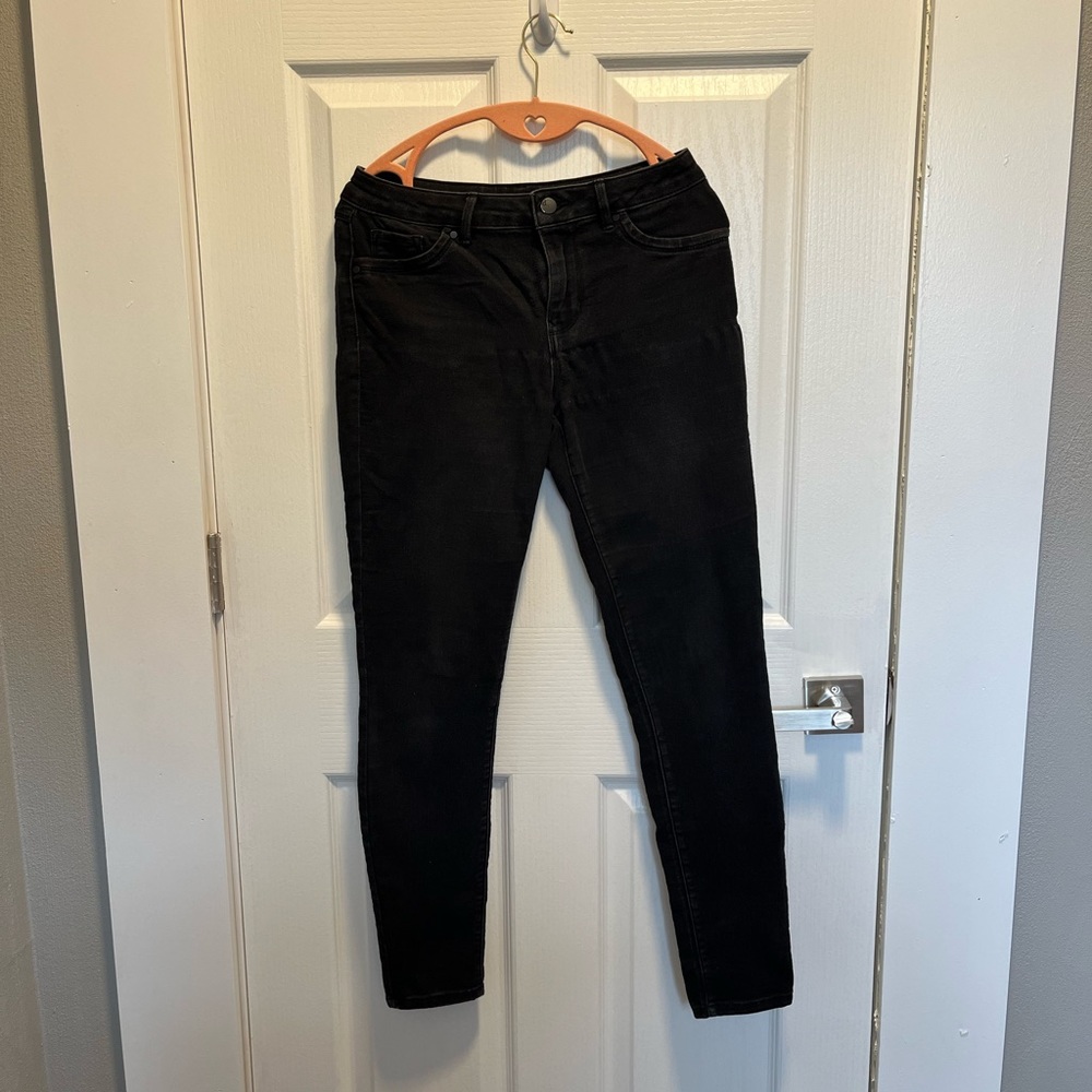 Faded Black Skinny Jeans Size 6